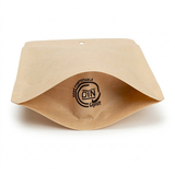 Heimkompostierbarer Kraft Standbodenbeutel 10x6x15cm - 100 Stück