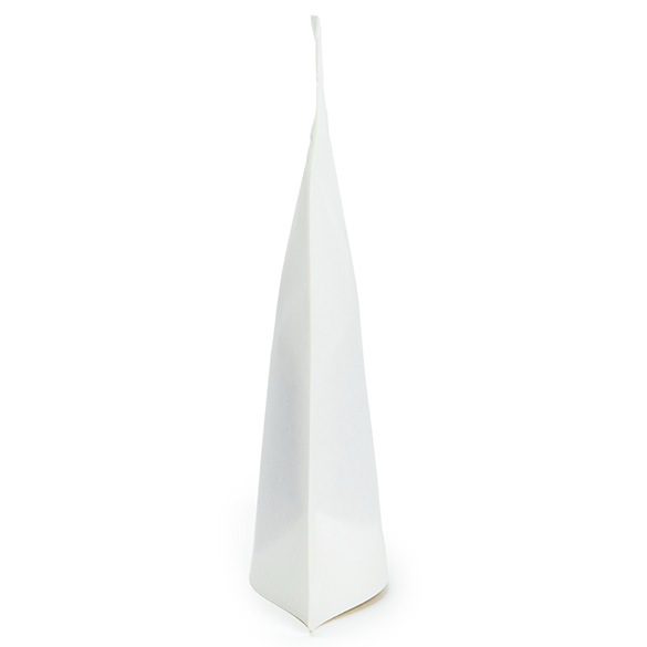 Weißer heimkompostierbarer Standbodenbeutel 10x6x15cm - 100 Stück