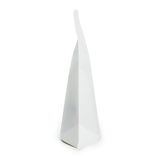 Weißer heimkompostierbarer Standbodenbeutel 13x8x20,5cm - 100 Stück