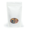 White Home Compostable Stand Up Pouch with Oval Window 13x8x20,5cm