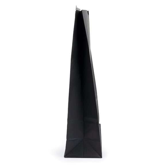 Blockbodenbeutel Schwarz 15,2x7x26,7cm - 100 Stück
