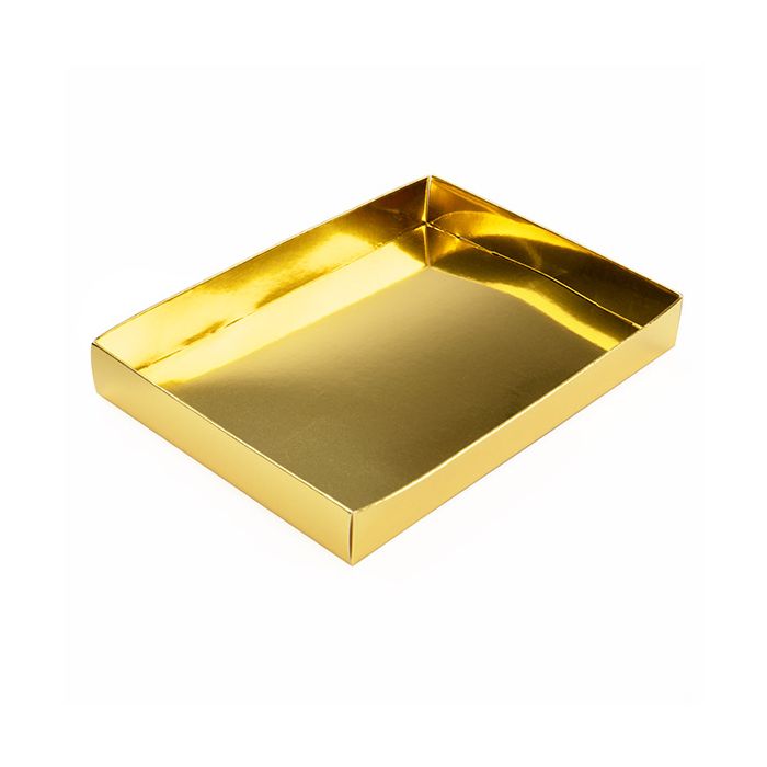 Paper Box Bottom Shimmer Gold 137x25x191mm 