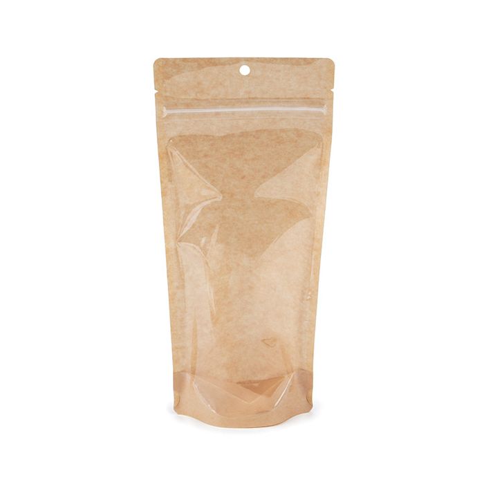 Kraftpapier Standbodenbeutel 108x60x238mm - 100 Stk