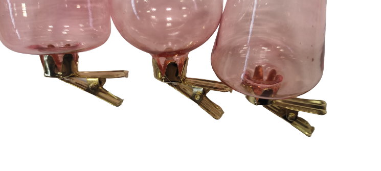 Vasen auf Clip Rosa Ø4mm - 3 Stk