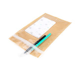 Öko Druckverschlussbeutel Kraftpapier 152x235mm - 100 Stk