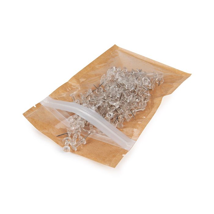 Öko Druckverschlussbeutel Kraftpapier 92x127mm - 100 Stk