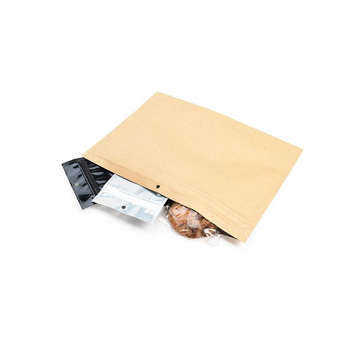 Kraftpapier kindersichere Einweg-Beutel 305x100x230mm - 100 Stk