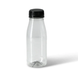 rPET bottles 250 ml clear/black lid