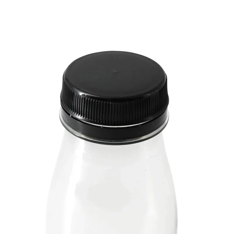 rPET Flasche 250 ml klar/black Deckel - 285 Stk