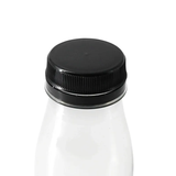 rPET Flasche 250 ml klar/black Deckel - 285 Stk