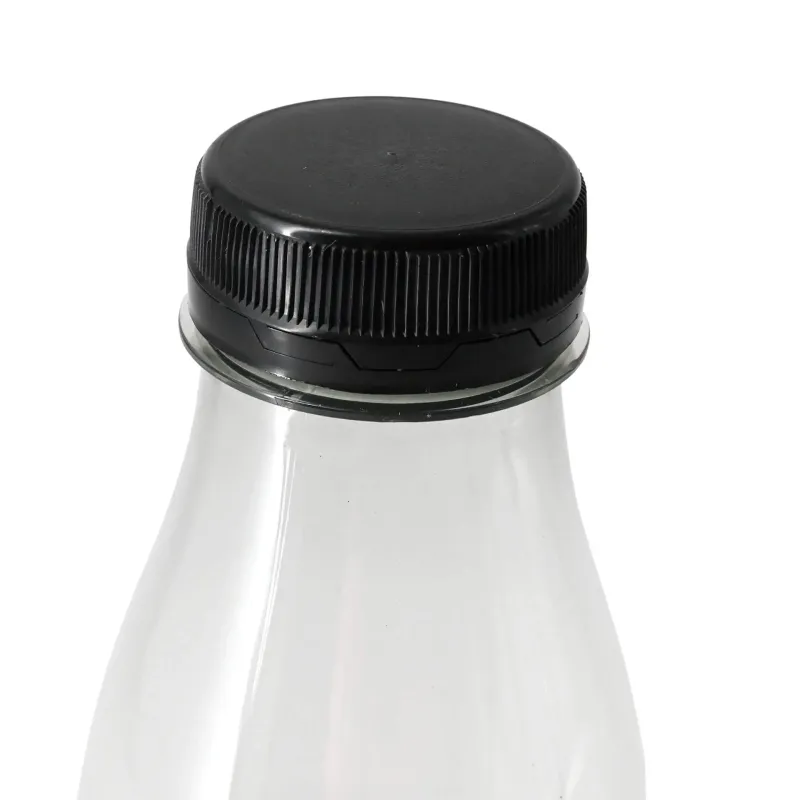 rPET Flasche 500 ml klar/black Deckel - 198 Stk