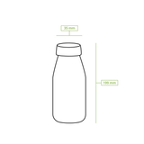 rPET Flasche 500 ml klar/black Deckel - 198 Stk