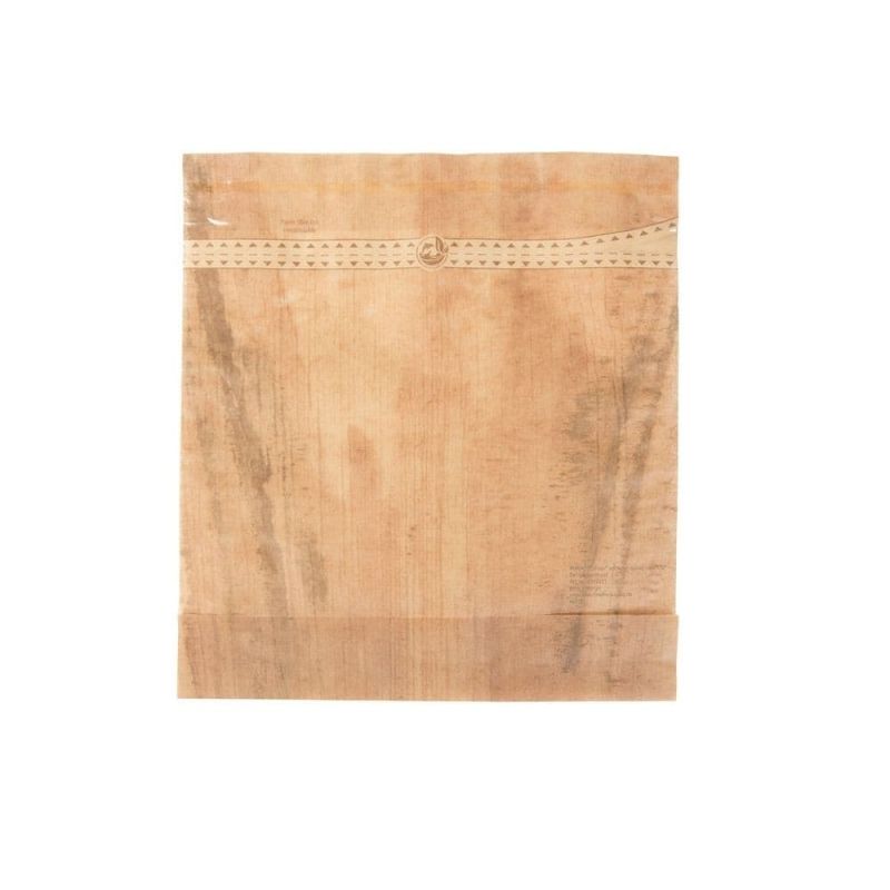 Snackbeutel Papier/Biofolie, 17,5x20 cm Palmblattoptik - 500 Stück
