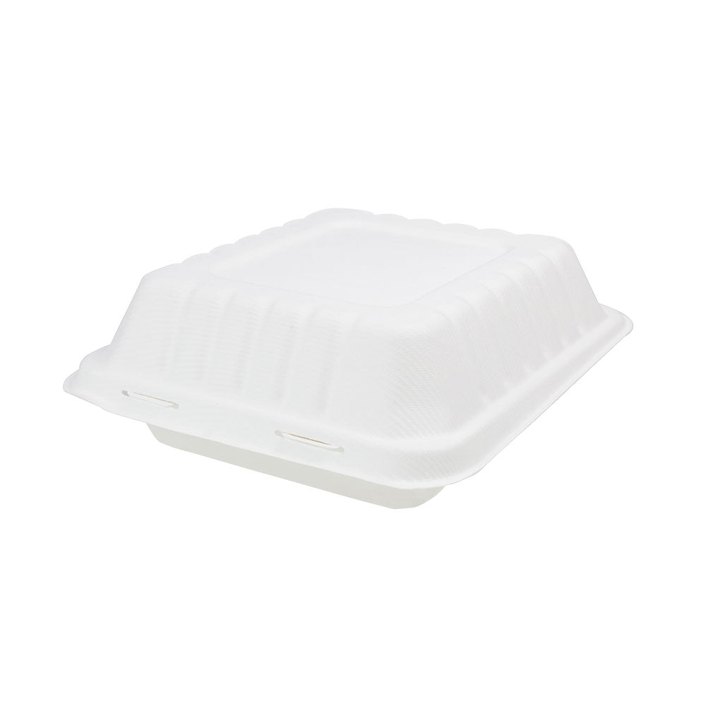 Schale mit Deckel Zuckerrohr 22x18,5x7 cm - 200 Stk