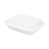 Menüschale mit Deckel Zuckerrohr 3-Fächer 25x20x7,5 cm - 200 Stk