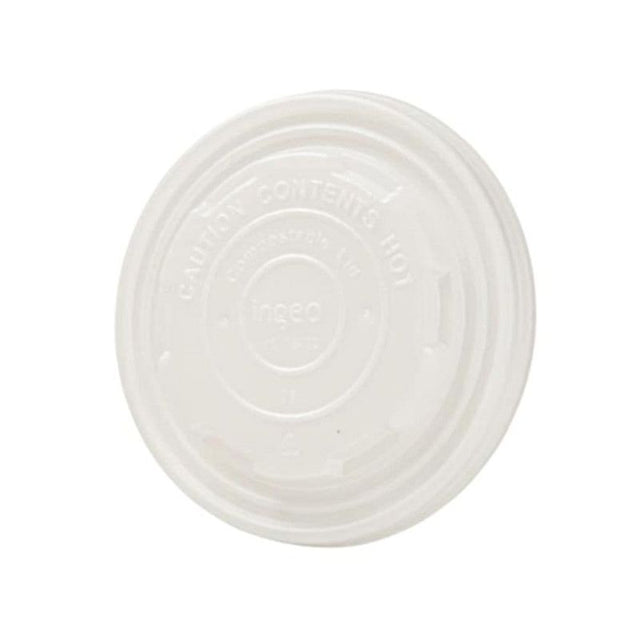 Bio Flat lid CPLA Ø 12 White (500 pieces) [GB