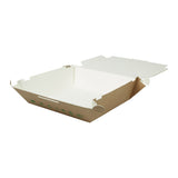Take-away-Boxen Karton 22x6,6x21 cm 1700 ml Braun bio-beschichtet - 300 Stk
