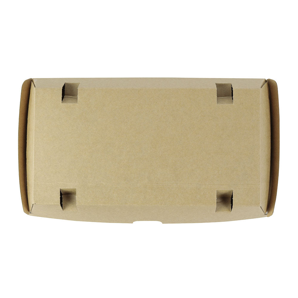 Take-away-Boxen Karton mit Klappdeckel 24,8x13x7,5 cm Braun - 200 Stk