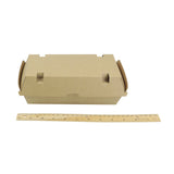 Take-away-Boxen Karton mit Klappdeckel 24,8x13x7,5 cm Braun - 200 Stk