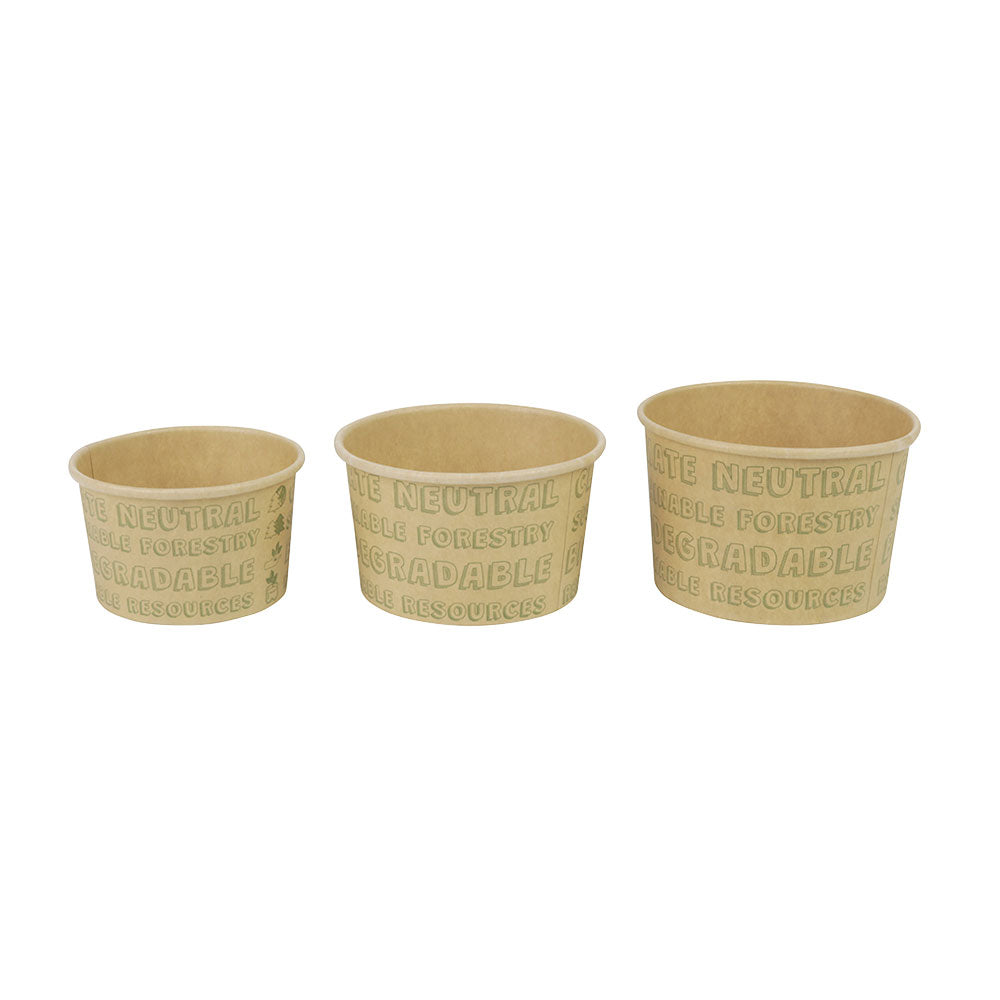 Eisbecher Papier 150 ml ungebleicht, EcoUp - 1000 Stück