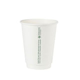 Doppelwandiger Becher Pappe 300 ml Ø 80 Weiß - 500 Stk