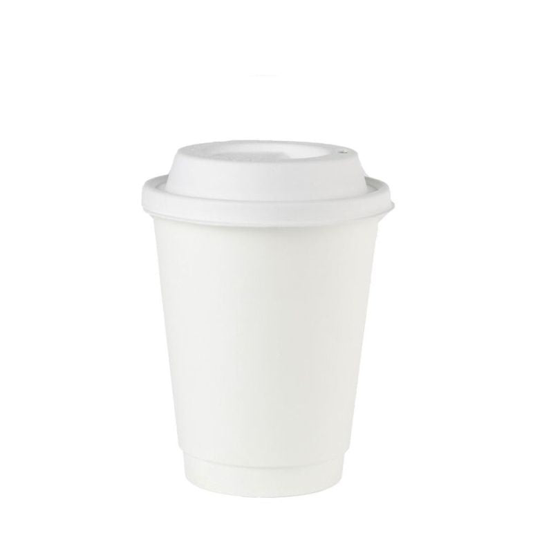 Doppelwandiger Becher Pappe 300 ml Ø 80 Weiß - 500 Stk