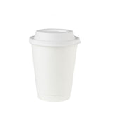 Doppelwandiger Becher Pappe 300 ml Ø 80 Weiß - 500 Stk