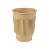 Becherhüllen Pappe für 200 ml Pappbecher, braun - 1.000 Stk