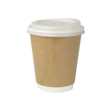 Doppelwandiger Becher Pappe 300 ml Ø 80 Braun - 500 Stk
