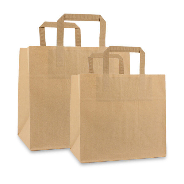Take-Away-Taschen 26+170x250mm Braun - 250 Stk
