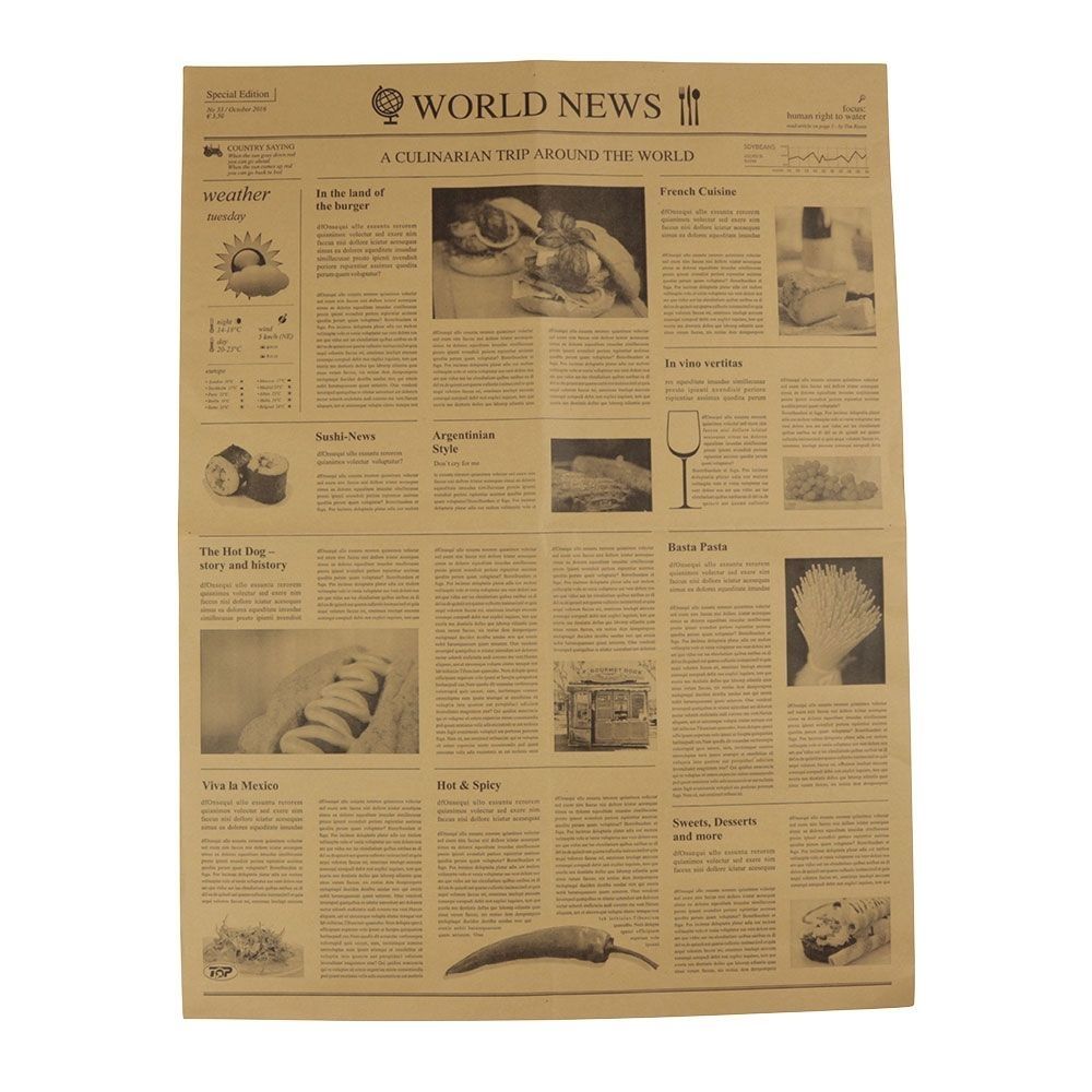 Fettbständig Papier Braun 500x375 mm newsPapier look - 1.000 Stk