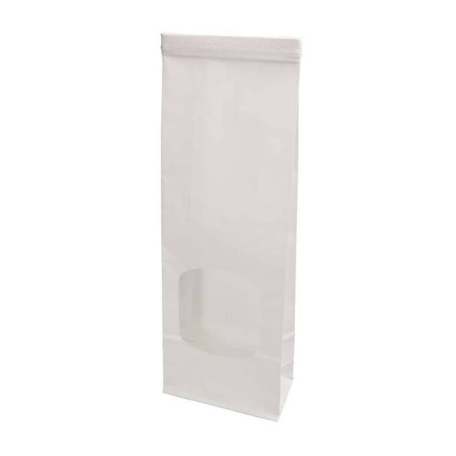 Bags Kraft White with Closure 9x4.5x26 cm (500 pieces) [GB