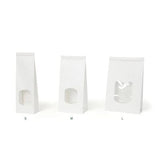 Tüten Kraft Weiß mit Verschluss 9x4,5x26 cm - 500 Stück