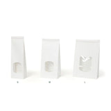 Tüten Kraftpapier Weiß mit Verschluss 11,5x7x24,5 cm - 400 Stk