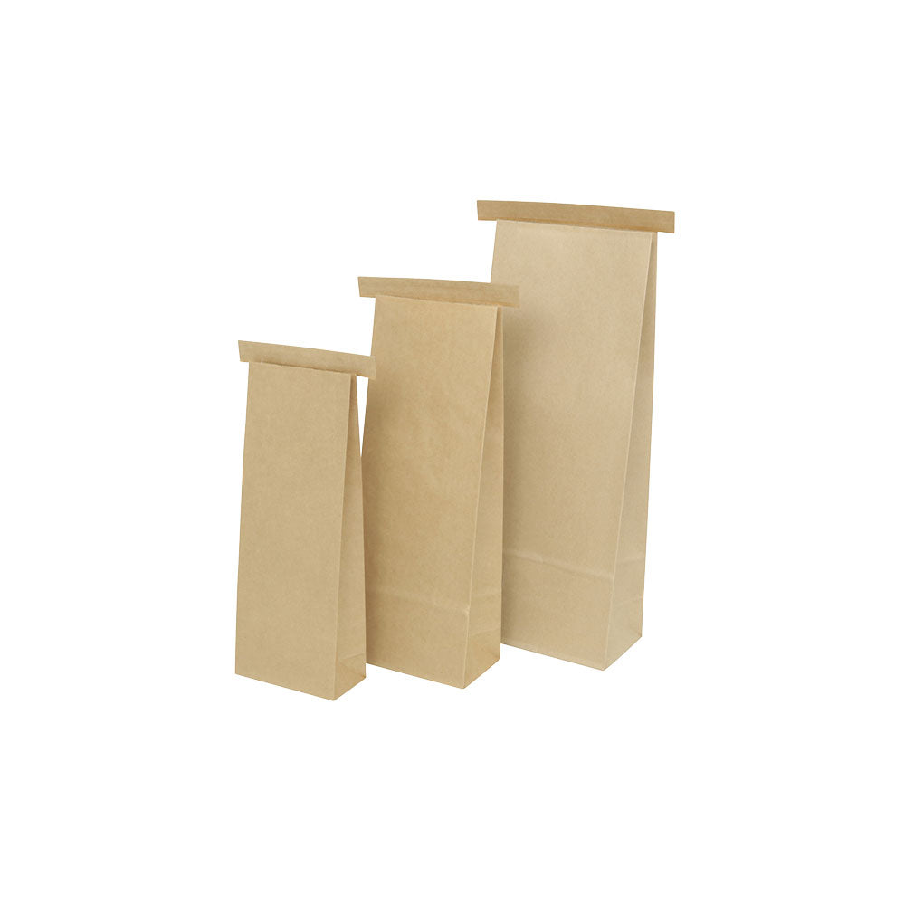 Tüten Kraftpapier braun mit Verschluss 12,5x7,5x32,7 cm - 500 Stk