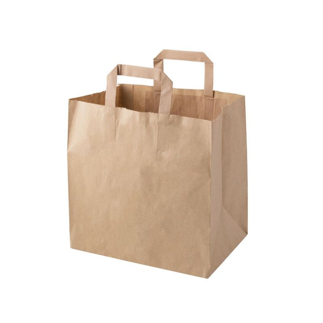 Carrier bags made of recycled paper 26 × 17 × 25 cm brown (250 pieces) [GB