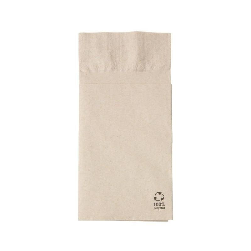 Cutlery napkins Paper Brown 10 x 19.5 cm, 2 layer (1000 pieces) [GB