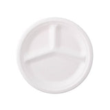 Menütafel Zuckerrohr Ø 26 cm, 3 Fächer, rund - 500 Stk