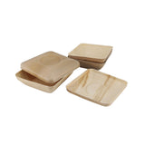 Schalen Palmware® 18x5x18 cm 800 ml, mit Deckeln quadratisch - 60 Stk