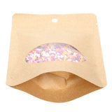 Öko Standbodenbeutel Kraft/Bioplastik 57 Gramm | 102x60x152mm - 100 Stk