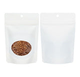 Öko Standbodenbeutel Kraft/Bioplastik Weiß 57 Gramm | 102x60x152mm - 100 Stk
