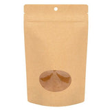 Öko Standbodenbeutel Kraft/Bioplastik 113 Gramm | 130x79x206mm - 100 Stk