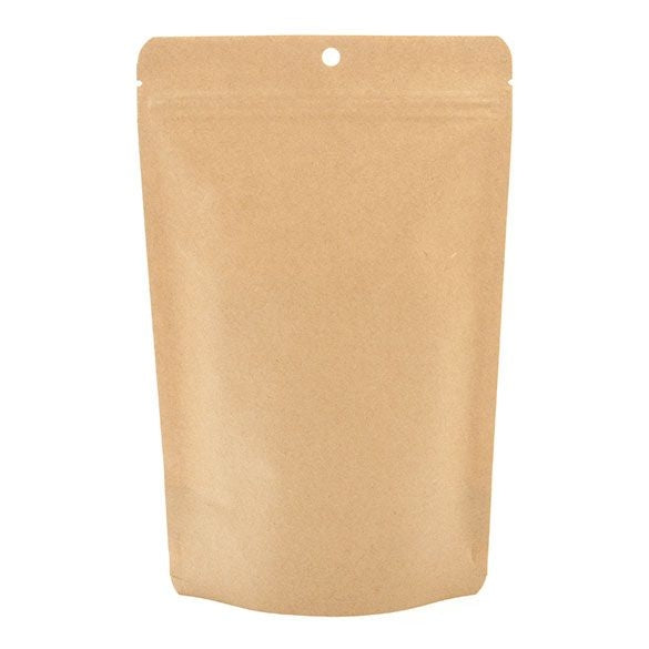 Öko Standbodenbeutel Kraft/Bioplastik 312 Gramm | 149x89x232mm - 100 Stk