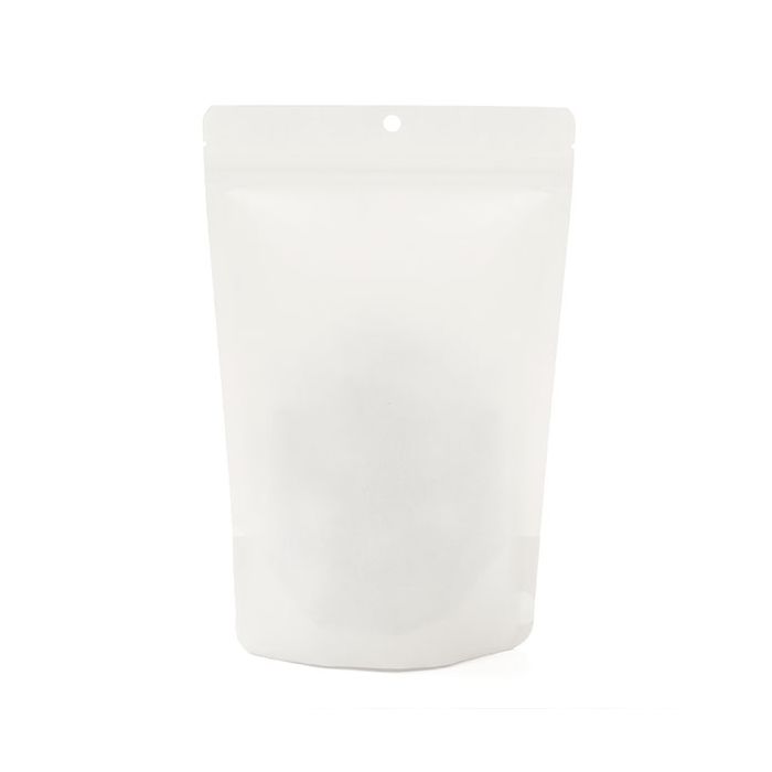 Öko Standbodenbeutel Kraft/Bioplastik Weiß 312 Gramm | 149x89x232mm - 100 Stk
