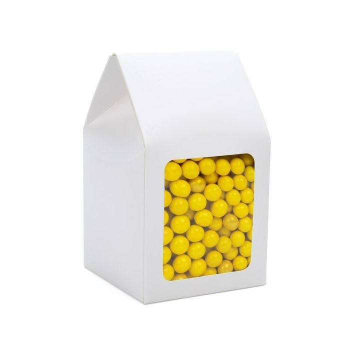 Pappschachteln mit Fenster 90x90x165mm Weiß - 25 Stk