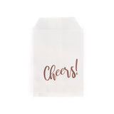 Paper Bags White with Rose Gold Cheers 76x127 mm 