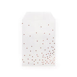 Paper Bags White with Rose Gold Dots 76x127 mm 