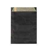Fettabweisende Papierbeutel Schwarz 12,1x2,9x17,1cm - 100 Stück