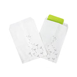 Klappenbeutel Papier Weiß mit Grauen Löwenzahn 127x203 mm - 100 Stk