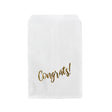 Paper Bags White with Gold Congrats 127x203 mm 